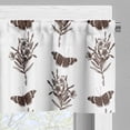 thumbnail image 5 of Ambesonne Nature Valance & Curtain, Sketchy Style Butterflies, 55"x36", Brown White, 5 of 7