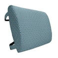 thumbnail image 1 of Abstract Lumbar Pillow, Illustration of Geometric Motifs, Soft Back Cushion for Office Chairs with Adjustable Straps, 14" x 13", Sky Blue Off White, by Ambesonne, 1 of 7