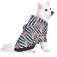 thumbnail image 2 of Fotbe Popcorn On Blue Lines Print Small Dog Sweater Hoodies Pet Grey Hooded Soft Fleece Sweatshirts with Pocket Fall Winter Puppy Cat Sweaters Warm Clothes-X-Small, 2 of 7