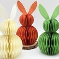 thumbnail image 6 of 3Pcs Easter Decorations, 3PCS Easter Bunny Honeycomb Colorful Easter Centerpiece Table Decorations for Easter, Egg Hunt, Birthday, Bunny Themed Party, Spring Garden Party, 6 of 7