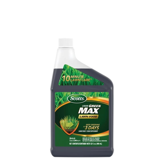 Scotts Liquid Green Max Lawn Food Refill, Lawn Fertilizer, For Any Grass Type, 32 fl. oz.