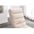 thumbnail image 5 of Linen Chaise Lounge Chair Massage Recliner Chair with Ergonomically 140° Backrest, Sleeper Chair, Upholstered Lounge Sofa Modern Long Lounger for Office Bedroom Living Room, Beige, 5 of 9