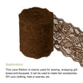 thumbnail image 3 of Uxcell Lace Ribbon Floral Pattern Lace Trim Ribbon for Sewing Making DIY Crafts Gift Wrapping Bouquets Brown, 3 of 6