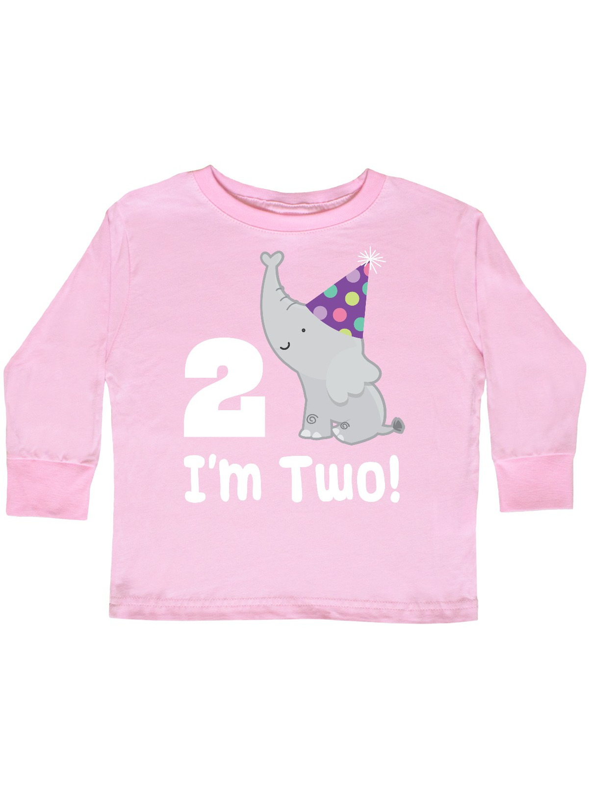 inktastic 2nd Birthday Elephant 2 Year Old Girl Toddler T-Shirt