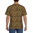 thumbnail image 3 of Vsdgher Gold Glitter Leopard Print Men's Dry Fit Mesh Athletic Shirts Moisture Wicking Tennis T-Shirt Tops, 3 of 9