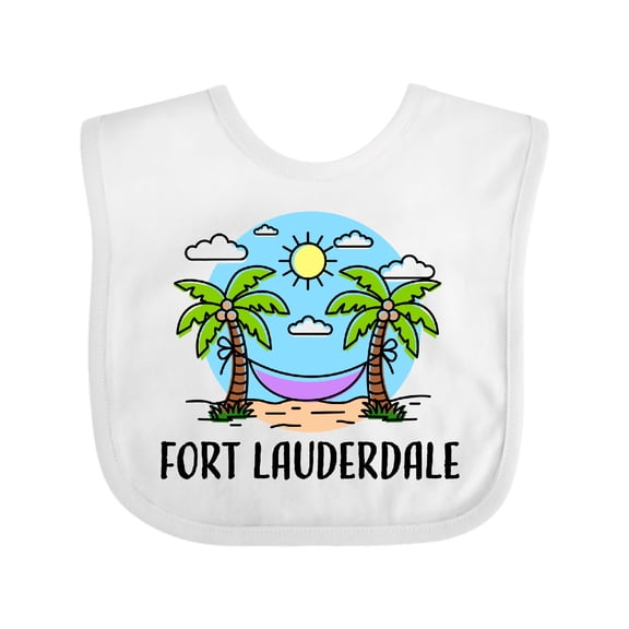 Inktastic Summer Vacation in Fort Lauderdale Boys or Girls Baby Bib