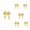 Gold, variant on Aoqianlan 6pcs Bow Napkin Ring Elegant European Style Table Setting Decor Zinc Alloy Gold