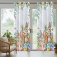 thumbnail image 5 of Outdoor Curtains for Patio Waterproof, Spring Easter Outdoor Privacy Panels Grommet, Rabbit Eggs Eucalyptus Leaf Floral Butterfly Blackout Outside Curtains for Porch/Cabana 54"x84", 2 Panels, 5 of 8