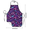 thumbnail image 2 of Easygdp Bright Purple Butterflies Apron Waterdrop Resistant with 2 Pockets,Oil Resistant Cooking Kitchen Chef Apron for Women Men, 2 of 7