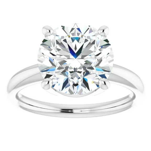 Moissanite Engagement Ring 3 Carat Basket Solitaire Round