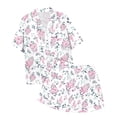 thumbnail image 3 of WEAIXIMIUNG Womens Pajama Sets Silk Satin Short Sleeve Button Down Sleepwear Top and Shorts S, 3 of 5