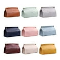 thumbnail image 4 of Godder Leather Tissue Box Rectangular Solid Color Trendy V-Port Organizer Burgundy*4.7*5.9inch, 4 of 7