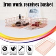 thumbnail image 2 of Wosthever Cesta de almacenamiento de hierro, soporte de escritorio, contenedor de oficina en casa, organizador de almacenamiento de Metal, cesta para baño Almacenamiento y organización del hogar Wosthever HA022585-00, 2 of 6