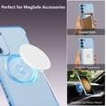 thumbnail image 5 of Magnetic Case for Samsung Galaxy S23 Plus 5G Case[Compatible with MagSafe] Cute Plating Love Hearts Pattern Case with Camera Protection,Soft Shockproof TPU Bumper Cover for Women Girls,Blue, 5 of 14