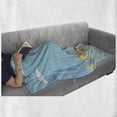 thumbnail image 6 of Dragonfly Soft Flannel Fleece Throw Blanket, Kids Playroom Children Floral Girls Daisy Blooms Under Cloudy Sky Cartoon, Cozy Plush for Indoor and Outdoor Use, 50" x 70", Sky Blue White, by Ambesonne, 6 of 6