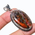 thumbnail image 2 of Seam Agate Handmade 925 Sterling Silver Jewelry Pendant 2.29", 2 of 2
