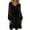 C-Black441, variant on DHFJKG Women Dresses Cowl Neck Solid Color Velvet Mini Dress Mesh Sheer Long Sleeve Soft Tunic Trendy Dresses
