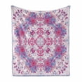 thumbnail image 1 of Mauve Soft Flannel Fleece Throw Blanket, Boho Middle Eastern Persian Floral Oriental Old Design, Cozy Plush for Indoor and Outdoor Use, 50" x 60", Pink and Pale Blue, by Ambesonne, 1 of 6