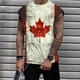 thumbnail image 1 of Camiseta sin mangas de cuello redondo para hombre, informal, a la moda, con estampado, sin mangas, deportiva, de poliéster, 1 of 5