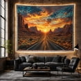thumbnail image 6 of Desert Highway at Sunset in Red Rock Canyon, Majestic Boho for Road Trip Enthusiasts, Western Wall Art Decor, Housewarming Gift, Tapestry Wall Hanging for Living Room and Bedroom, 6 of 7