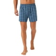 thumbnail image 4 of Pantalones cortos de cuadros para hombres con cinturilla elástica clásica Inspire Chic para el Día del Padre 30 Navy, 4 of 6