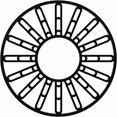 thumbnail image 2 of Ekena Millwork CMPP40HHSBL Hale Architectural Grade PVC Pierced, Black Urethane Ceiling Medallions 40"OD x 14 1/2"ID x 1"P, 2 of 4