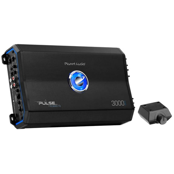 Planet Audio PL3000.1D Pulse Series Car Audio Amplifier – 3000 High Output, Monoblock, Class D, 1 Ohm Stable, Low Level Inputs, Low Pass Crossover, Mosfet Power Supply, Hook Up To Stereo and Subwoofer