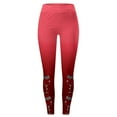 thumbnail image 5 of NIEWTR High Waist Yoga Pants , Tummy Control Workout Dance Running Yoga Christmas Leggings for Women(L,Red), 5 of 5