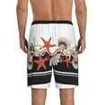 thumbnail image 3 of Fotbe Starfishes Shells Pajama Shorts for Men, Men's Pajama Bottoms, Sleepwear,Short Pajama Pants-, 3 of 9