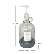 (2 pack) Better Homes & Gardens 64 oz Clear Glass Laundry Detergent Dispenser with White Lid