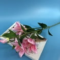 thumbnail image 4 of 6 Heads/Branch Easter Vivid Artificial Lily Flower Branch Home Wedding Party Decor, 4 of 8