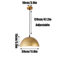 thumbnail image 2 of Gold Industrial Style Metal Pendant Lamp, Retro American Rustic Pendant Lighting, Simple Farmhouse Pendant Light Fixture for Over Kitchen Sink Island Dining Room Table Entrance Bar Counter, 2 of 7
