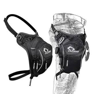 KEMIMOTO Motorcycle Tank Bag - EVA Hard Shell Thigh Leg Bag, 12L Capacity, Black