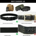 thumbnail image 4 of KANASTAL 3 Pack Nylon Canvas Belt Webbing for Men Women Outdoor Web Belt (Black, Green, Brown), 4 of 6