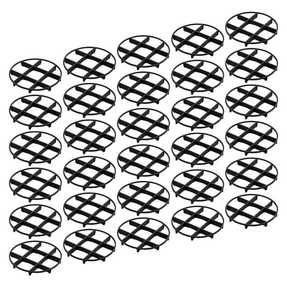 Pawsdot 50Pcs Plant Risers Black Elevated Planter Base for Enhanced Drainage and Ventilation