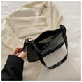 thumbnail image 2 of Bolso de Mano Mini Clutch de Cuero Charol Negro, 2 of 8