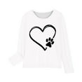 thumbnail image 4 of Nskgu Girls Casual Long Sleeve T Shirts Kids Loose Soft Cute Printed Tunic Tops Tees Blouses Heart Printed Sweatshirts, 4 of 5