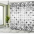 thumbnail image 5 of Ambesonne Geometric Shower Curtain, Vortex Disc Shapes, 69"Wx84"L, Black White, 5 of 5