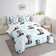 thumbnail image 3 of Erosebridal Pink Bowknot Bed In A Bag Twin Size,Cow Print Cowgirl Boots Bed Set,Blue Lodge Cabin Bedding Twin Size, Super Cozy Bedroom Decorative,7 Pieces, 3 of 5