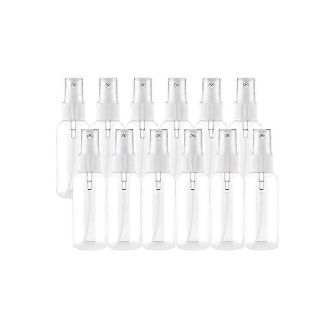 26-27 12pcs Spray Bottles, Clear Empty Fine Mist Plastic Mini Travel Bottle Set, Small Refillable Liquid Containers