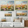 thumbnail image 4 of Designart "Charming Zinnias In The Countryside I" Zinnias Floater Framed Canvas Prints, 4 of 5