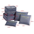 thumbnail image 3 of 6 unids/set bolsa de almacenamiento de equipaje bolsa de embalaje de viaje para ropa interior de zapatos (gris), 3 of 3