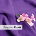thumbnail image 6 of CGK Linens 6-Piece Extra Deep Pocket Sheet Set With Extra Matching Pillowcases - Queen Size Bed Sheets Fits 18"-24" Mattresses, Purple, 6 of 7