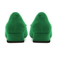 thumbnail image 3 of YDN Women Fashion Block Low Heel Loafers Slip On Square Toe Tassel Fringed Pumps Dressy Party Office Daily Shoes Size 10.5 Green, 3 of 4