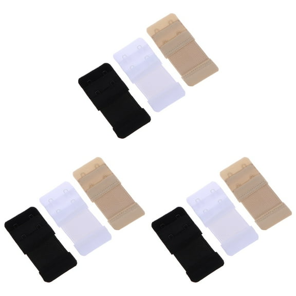 MERRYHAPY Elastic Bra Extenders 2-Hook 2-Row Adjustable Lingerie Accessories 9 Pieces Assorted Colors