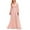 Pink21, variant on Zedker Dresses for Women V Neck Long Lantern Sleeves Floor Length Ruched Chiffon A-Line Formal Evening Pink Plus L
