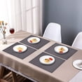 Placemats Set of 4 for Dining Table, Table Placemats, Rectangular PVC Vinyl, 18x12 Inches ...