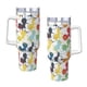 thumbnail image 3 of Regalos personalizados de Mickey Mouse para vasos de 40 oz con asa y pajita - Taza de café de viaje de acero inoxidable con tapa - Regalos ideales para mujeres, niñas y niños en cumpleaños y Navidad, 3 of 8