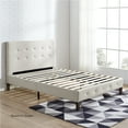 thumbnail image 3 of DeCoro Seattle Modern Tufted Upholstered Platform Bed | Headboard and Wood Frame with Wood Slat Support, Full, Peyton Shell, 3 of 11