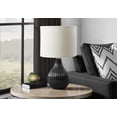 thumbnail image 2 of Lighting - 17"h - Table Lamp - Black Ceramic - Ivory/Cream Shade - Contemporary, 2 of 3